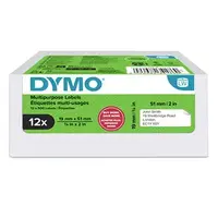 Dymo 2234186, 51mm x 19mm, multifunkční, snímatelné, bílé, originální papírové štítky, 12 x 500 ks