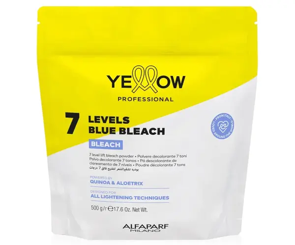Zesvětlující pudr Yellow Professional 7 Levels Blue Bleach - 500 g + dárek zdarma