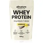 Allnature Sportlab Whey Protein srvátkový proteín s tráviacimi enzýmami príchuť Vanilla 500 g
