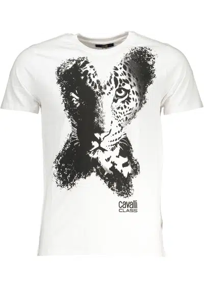 CAVALLI CLASS MEN'S SHORT SLEEVED T-SHIRT WHITE