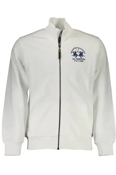 Bílá pánská mikina na zip