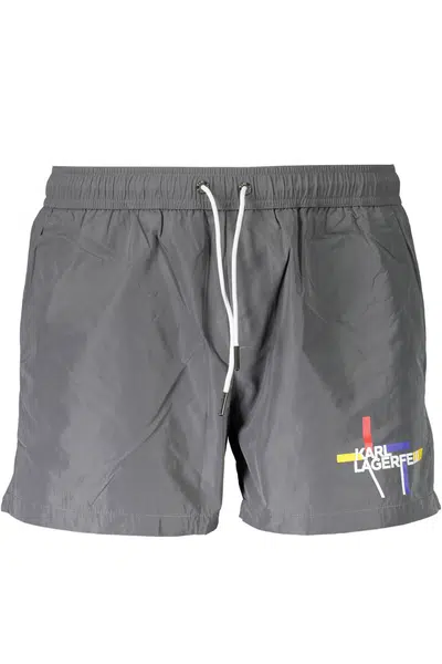 KARL LAGERFELD BEACHWEAR SWIMSUIT BOTTOM MEN GREY