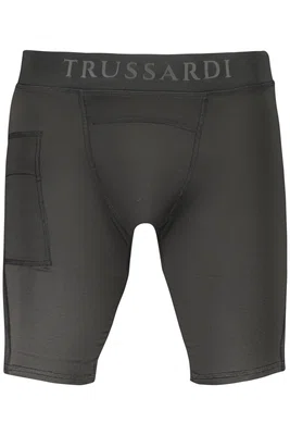 TRUSSARDI BLACK MEN'S LEGGINGS