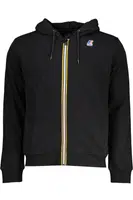 K-WAY MEN'S BLACK ZIP SWEATSHIRT