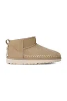 Semišové sněhule UGG Classic Ultra Mini Biarritz béžová barva, 1171538.MDSD