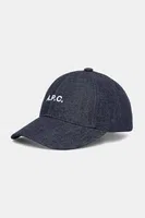 Kšiltovka A.P.C. casquette charlie tmavomodrá barva, COHIZ.M24069
