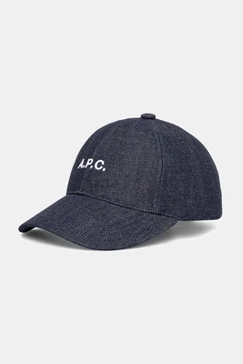 Kšiltovka A.P.C. casquette charlie tmavomodrá barva, COHIZ.M24069