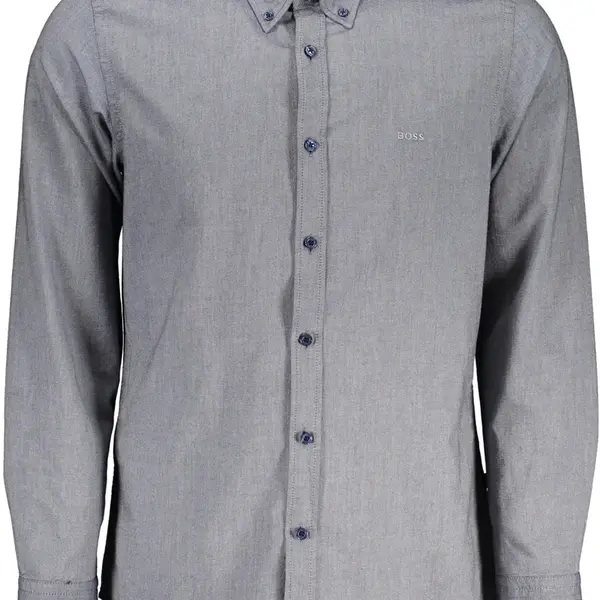 HUGO BOSS MEN'S LONG SLEEVE SHIRT BLUE