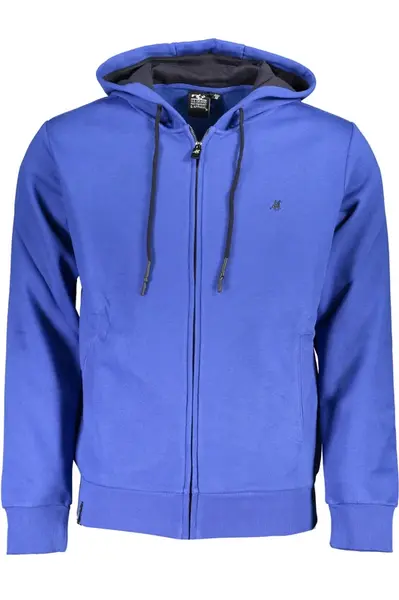 US GRAND POLO MEN'S BLUE ZIP SWEATSHIRT
