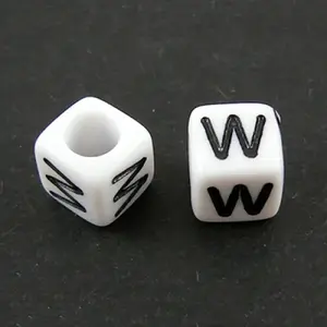 Letter Acrylic European Large Hole Beads