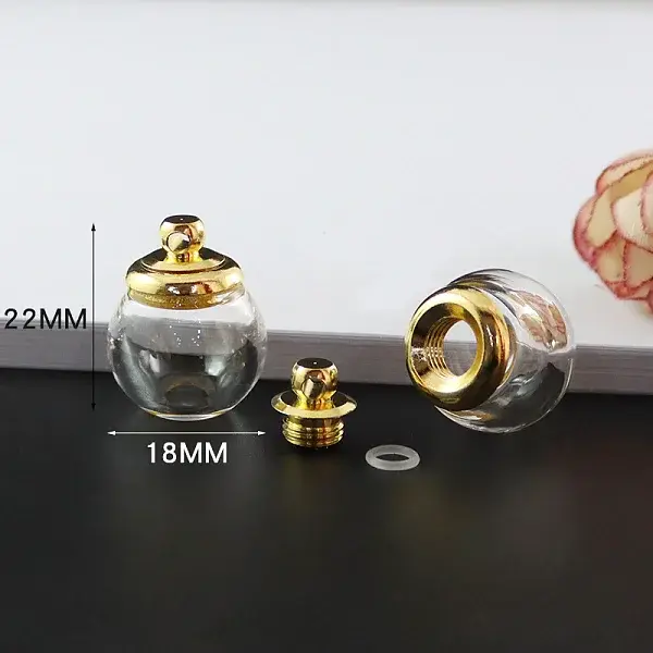 Transparent Glass Openable Perfume Bottle Pendants