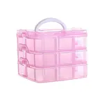 3-Tier Transparent Plastic Storage Container Box