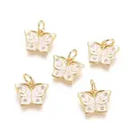 Brass Micro Pave Cubic Zirconia Charms