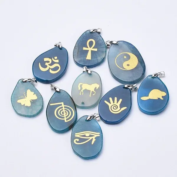 Natural Agate Pendants