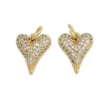 Brass Micro Pave Cubic Zirconia Pendants