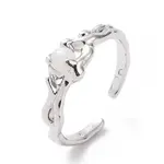 Plastic Round Beaded Open Cuff Ring