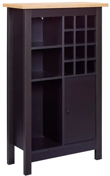 Vinotéka silpa - černá/dub artisan