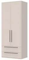 Dvoudveřová šatní skříň se zásuvkami baptiste - béžová