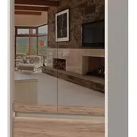 Dvoudveřová šatní skříň se zrcadly a led osvětlením artemisia - dub