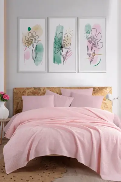 Přehoz 200x230 pique - růžová