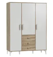 Třídveřová šatní skříň kaylla - dub sofia, bílá