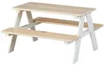 Dětský piknikový stůl z masivu kurt - bílá/borovice
