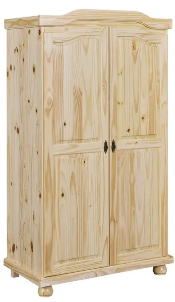 Dvoudveřová šatní skříň z masivu zorina - borovice