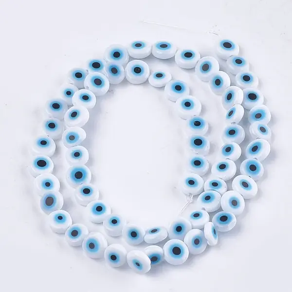Handmade Evil Eye Lampwork Beads Strands