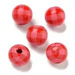 Printed Wood European Beads