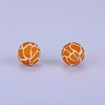 Printed Round Silicone Focal Beads