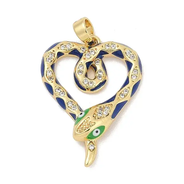 Brass Micro Pave Clear Cubic Zirconia Pendants