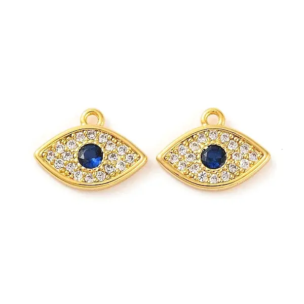 Brass Micro Pave Cubic Zirconia Pendants