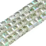Electroplate Transparent Glass Beads Strands