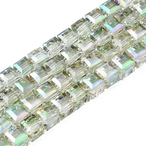 Electroplate Transparent Glass Beads Strands