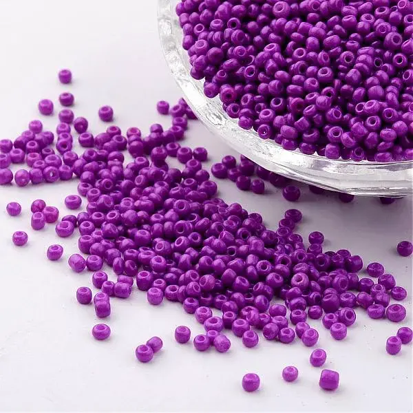 12/0 1.5-2mm Baking Paint Glass Seed Beads Loose Spacer Beads