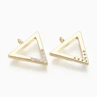 Brass Micro Pave Cubic Zirconia Charms