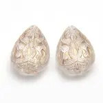 Golden Plated Acrylic Beads