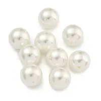 Baking Painted Pearlized Glass Pearl Round Beads