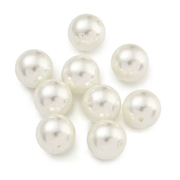 Baking Painted Pearlized Glass Pearl Round Beads