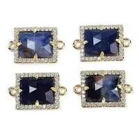 Natural Sodalite Faceted Rectangle Links