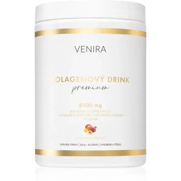 Venira PREMIUM kolagénový drink PREMIUM kolagenový drink prášok na prípravu nápoja pre krásne vlasy, pleť a nechty príchuť Exotic Mix 324 g
