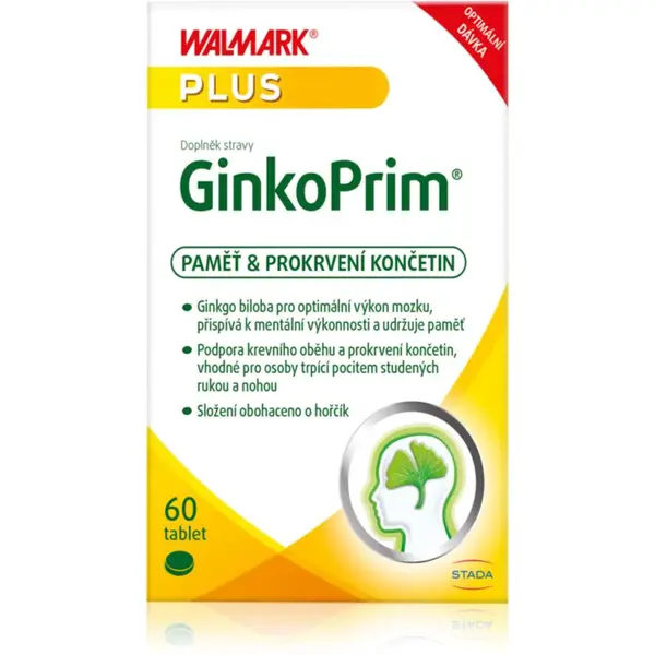 Walmark GinkoPrim tablety pamäť a prekrvenie končatín 60 tbl