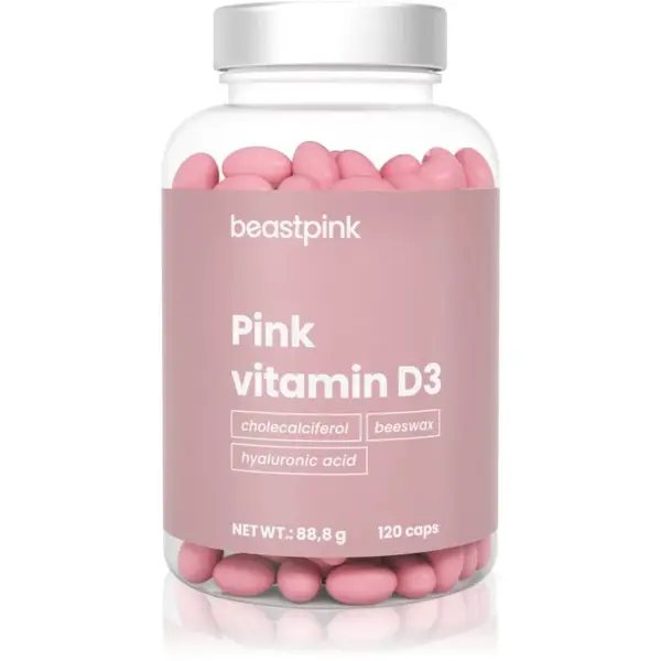 BeastPink Pink Vitamin D3 podpora normálneho stavu kostí a zubov 126 g