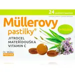 Dr. Müller Müllerovy pastilky® skorocel, harmanček a vitamín C pastilky pri ťažkostiach s hlasom 24 ks