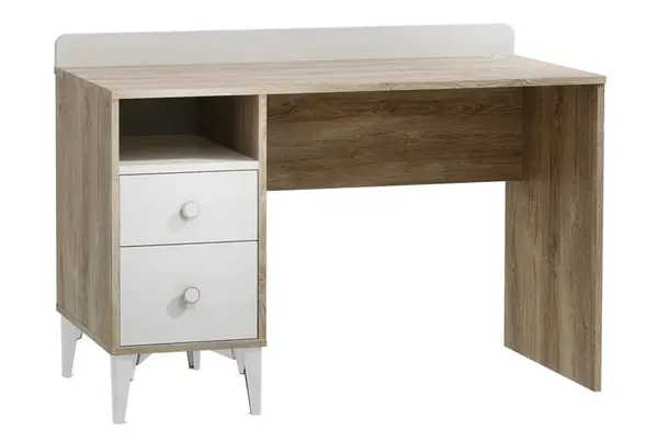 Psací stůl se zásuvkami kaylla - dub sofia, bílá