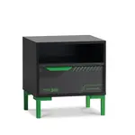 Noční stolek se zásuvkou diego - černá, zelená