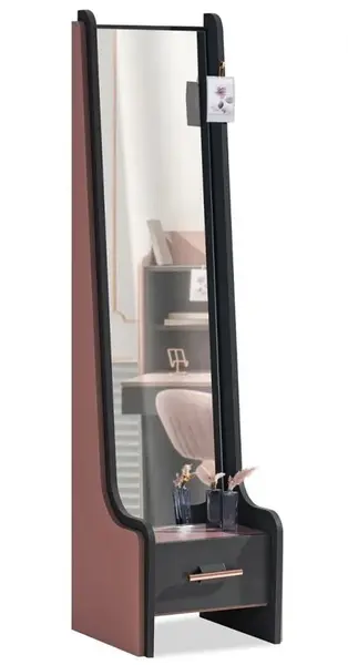 Stojací zrcadlo khalisa - růžová, černá