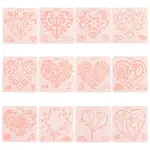 Heart Theme Plastic Drawing Painting Stencils Templates