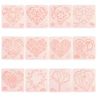Heart Theme Plastic Drawing Painting Stencils Templates