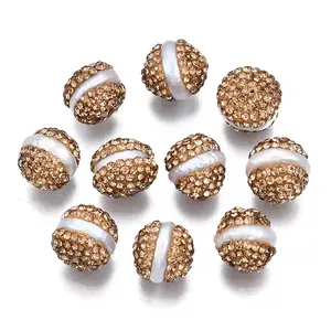 Polymer Clay Rhinestone Beads